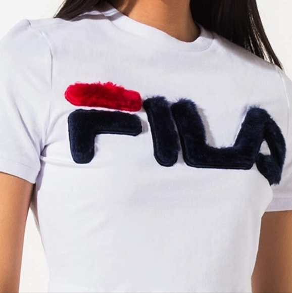FILA Barbara Faux Fur Logo Ring Tee - Picture 5 of 5